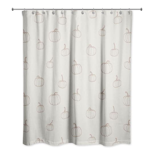 Dusty Rose Mini Pumpkin Shower Curtain